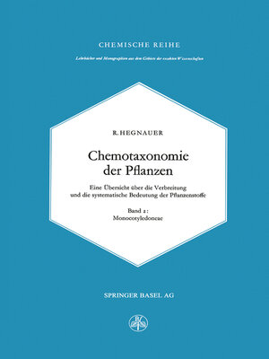 cover image of Chemotaxonomie der Pflanzen
